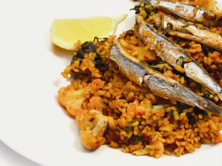 Receta Arroz con Boquerones y Espinacas