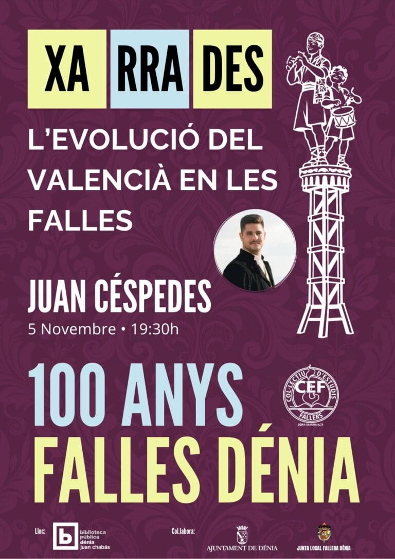 Charla con Juan Céspedes para conmemorar los 100 años de las Fallas en Dénia